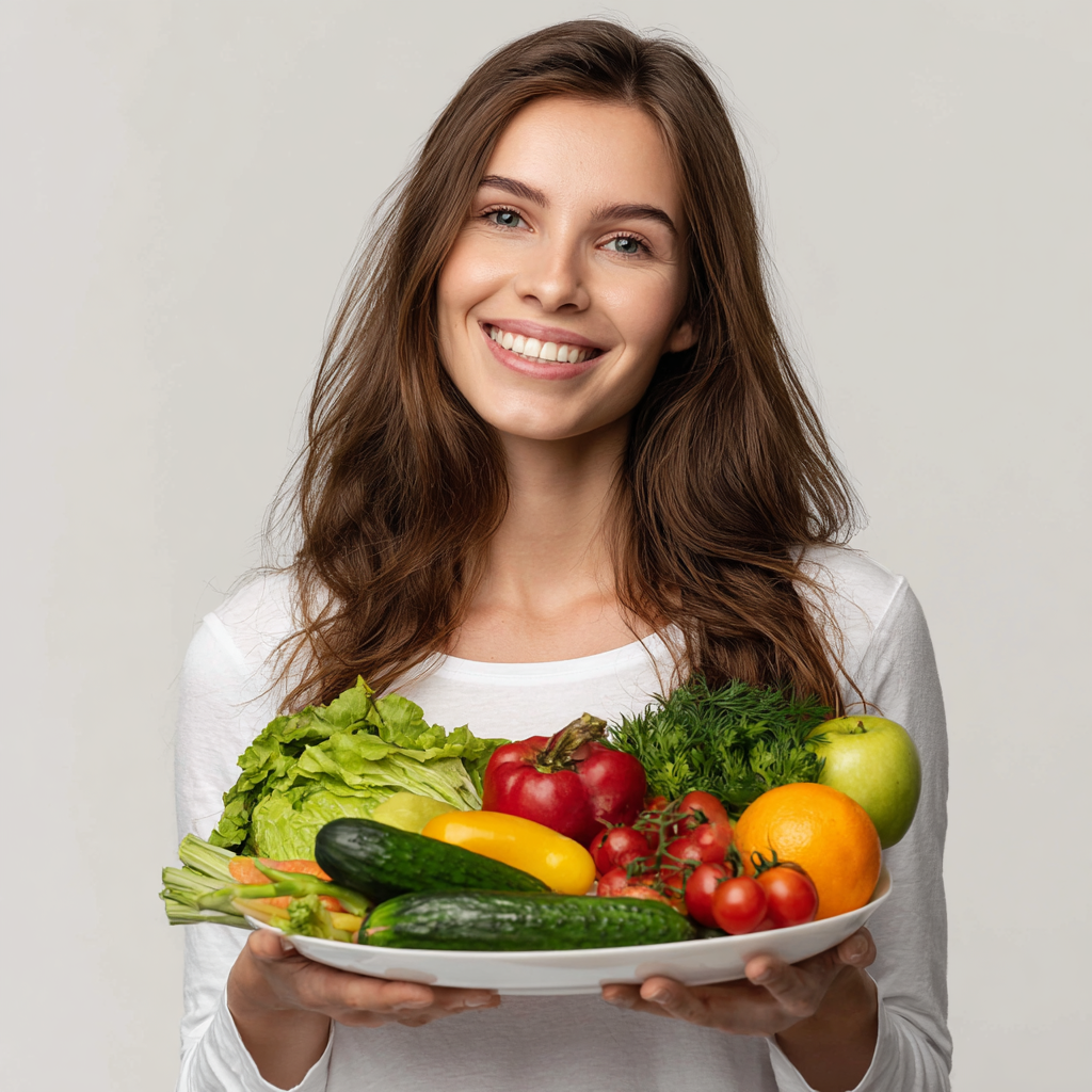 Молода європейська жінка в спортивному одязі тримає пляшку води та посміхається, на тлі спортзалу, здоровий спосіб життя, реалістичний стиль